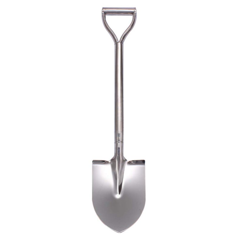 LUBAN 31.5 Inch Short Garden Shovel for Digging in The Yard, Round Point D Handle Shovel, All Stainless Steel Made - Image 2
